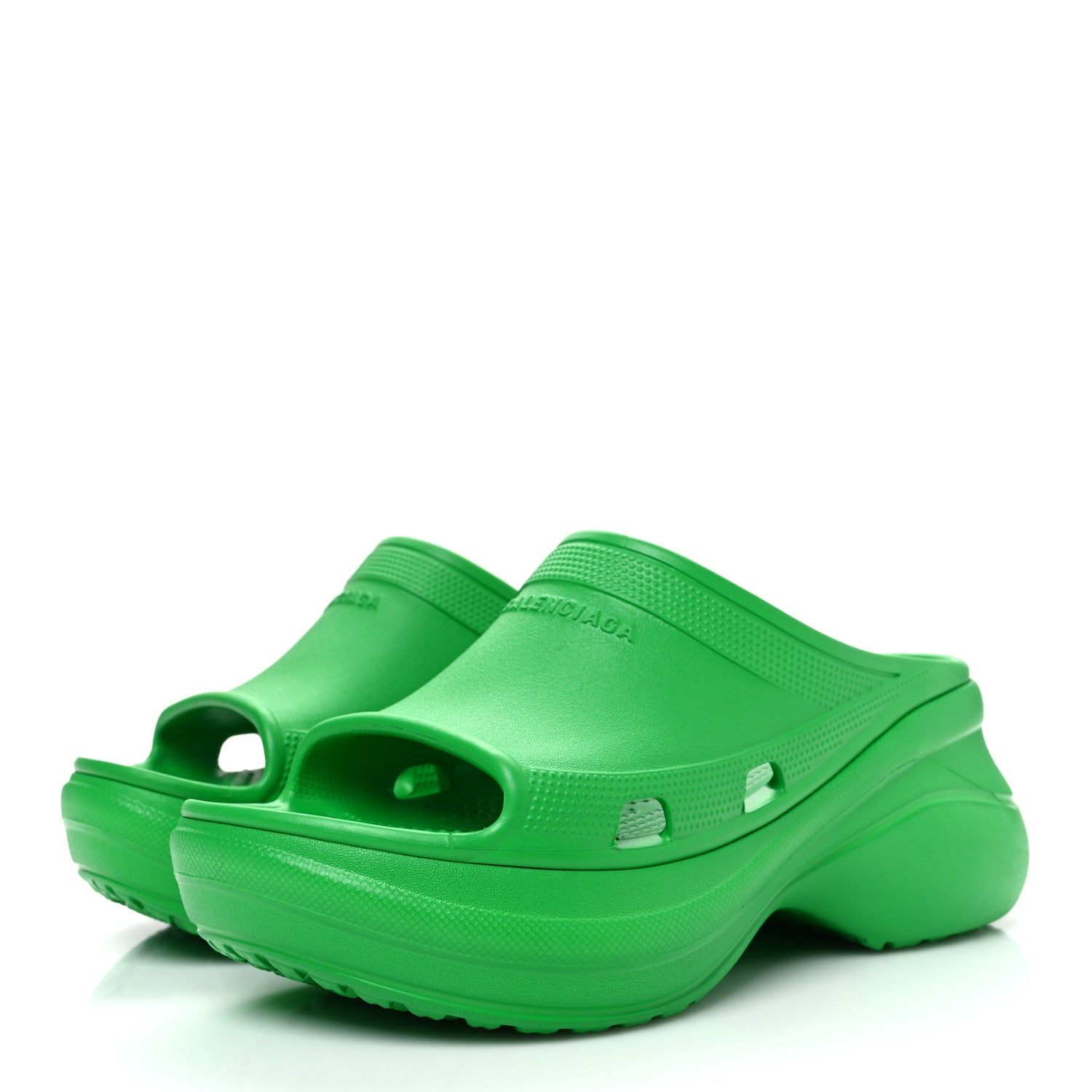 Balenciaga X CROCS Rubber Womens Pool Slides 40 Green 1789759