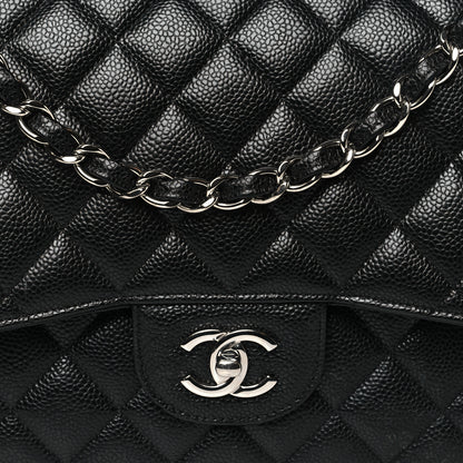 Chanel Caviar Quilted Jumbo Double Flap Black 8 of 10
