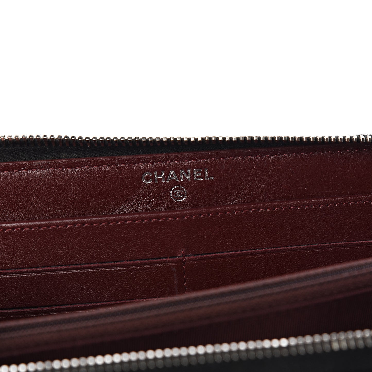 Caviar Quilted Large Gusset Zip Around Wallet Black