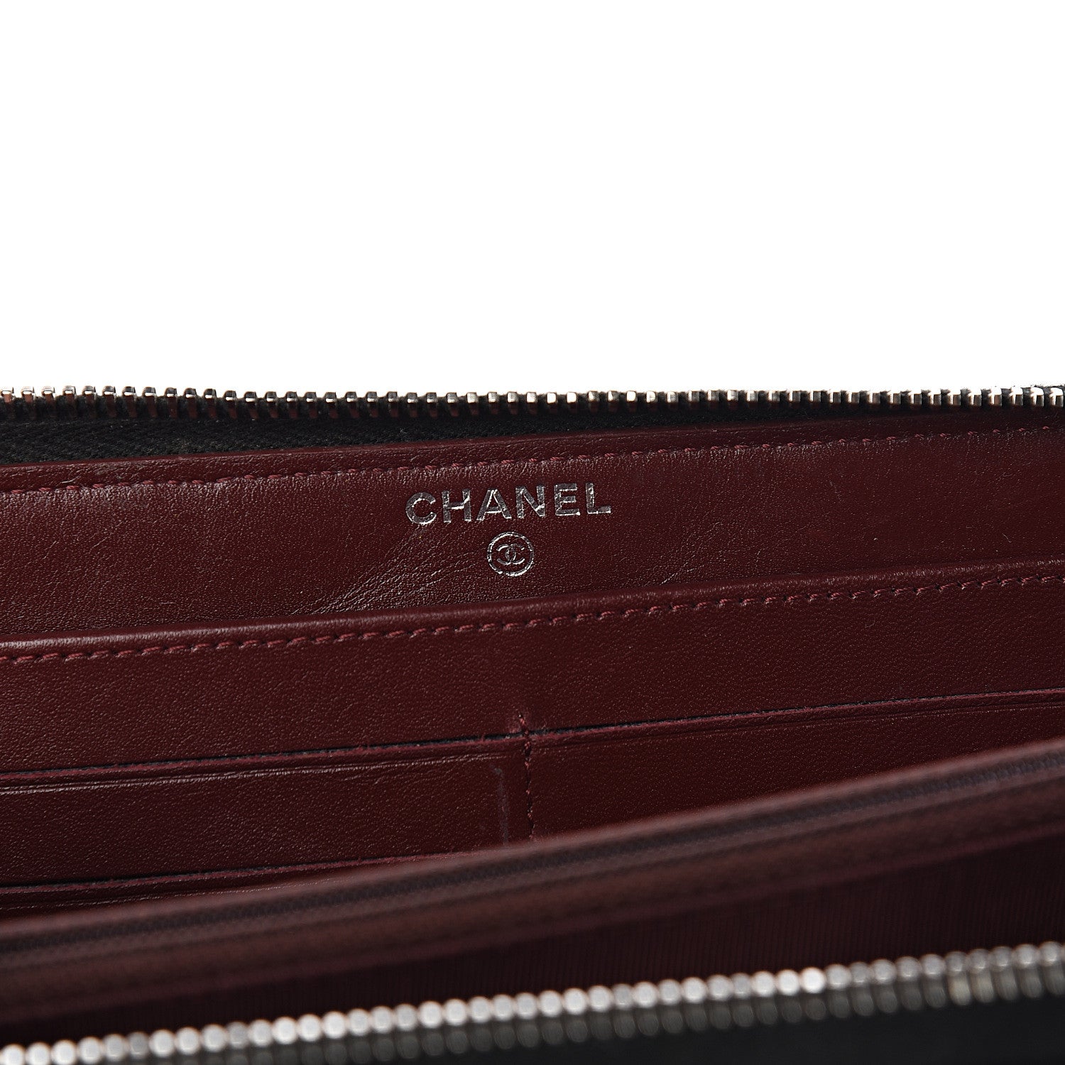Chanel Caviar Quilted Large Gusset Zip Around Wallet Black 5 of 8