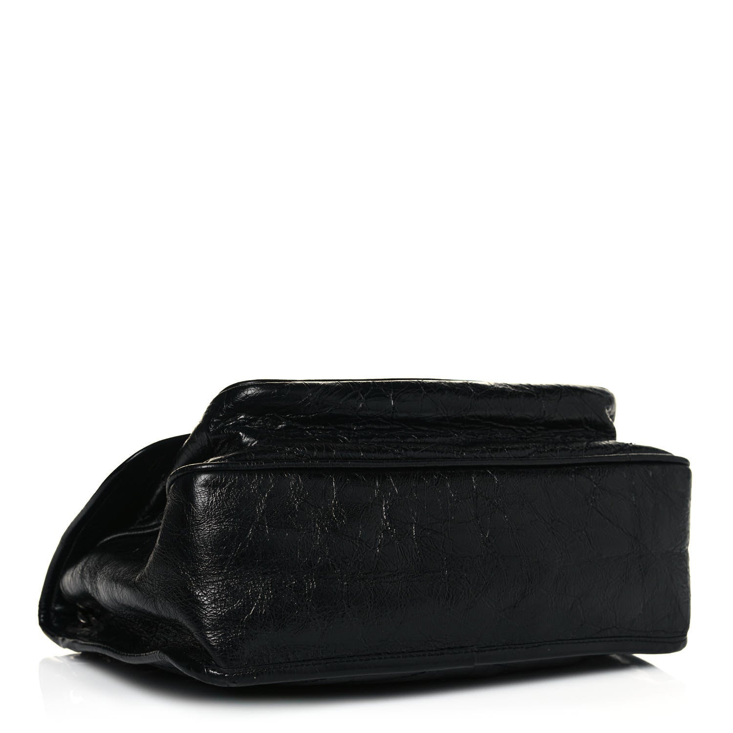 Saint Laurent Crinkled Calfskin Matelasse Monogram Medium Niki Chain Satchel Black 4 of 12