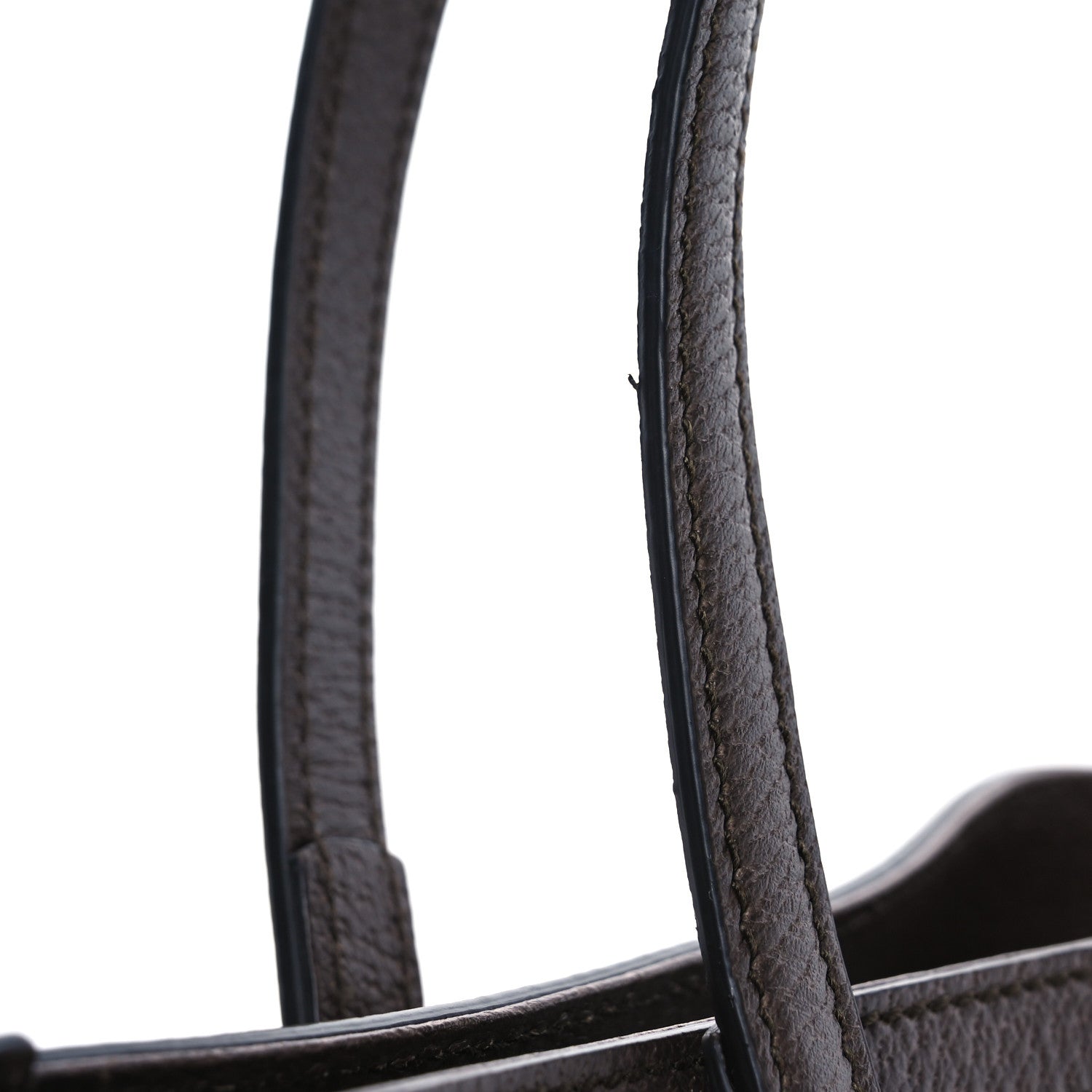 Gucci Monogram Jumbo GG Textured Dollar Calfskin Web Medium Ophidia Shopping Tote Camel Ebony 11 of 11