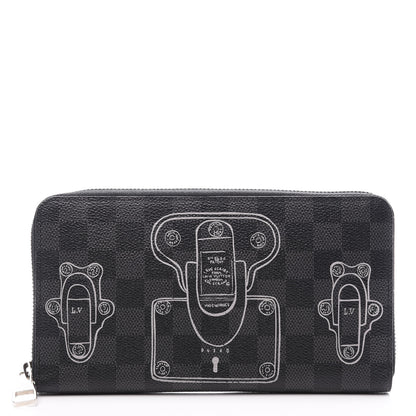 Louis Vuitton Damier Graphite Trunks and Locks Zippy Organizer Wallet 1 of 7