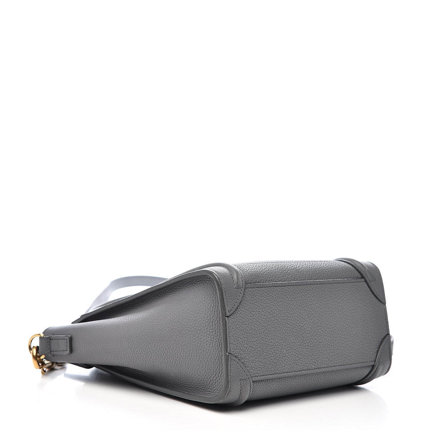 Baby Drummed Calfskin Nano Luggage Kohl