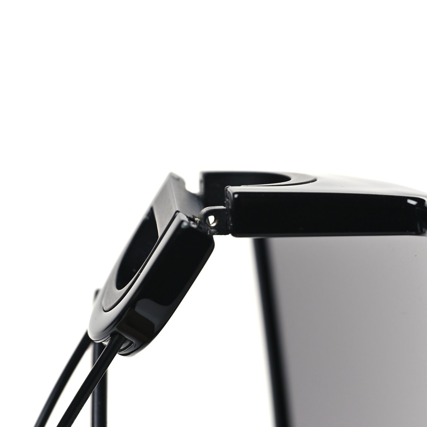 Acetate Monochrome Square 30 Montaigne SU Sunglasses Black Black