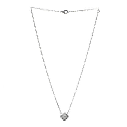 Van Cleef & Arpels 18K White Gold Diamond Pure Alhambra Pendant Necklace 3 of 8