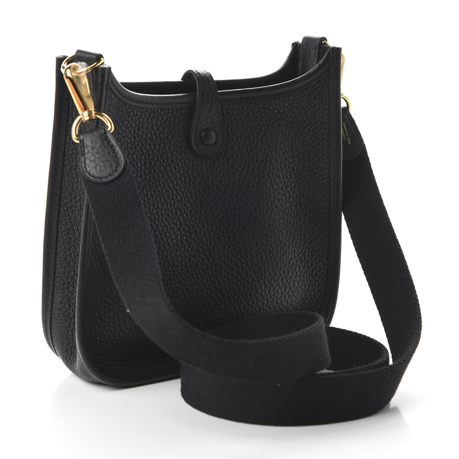 Hermes Taurillon Clemence Evelyne TPM Black 3 of 10