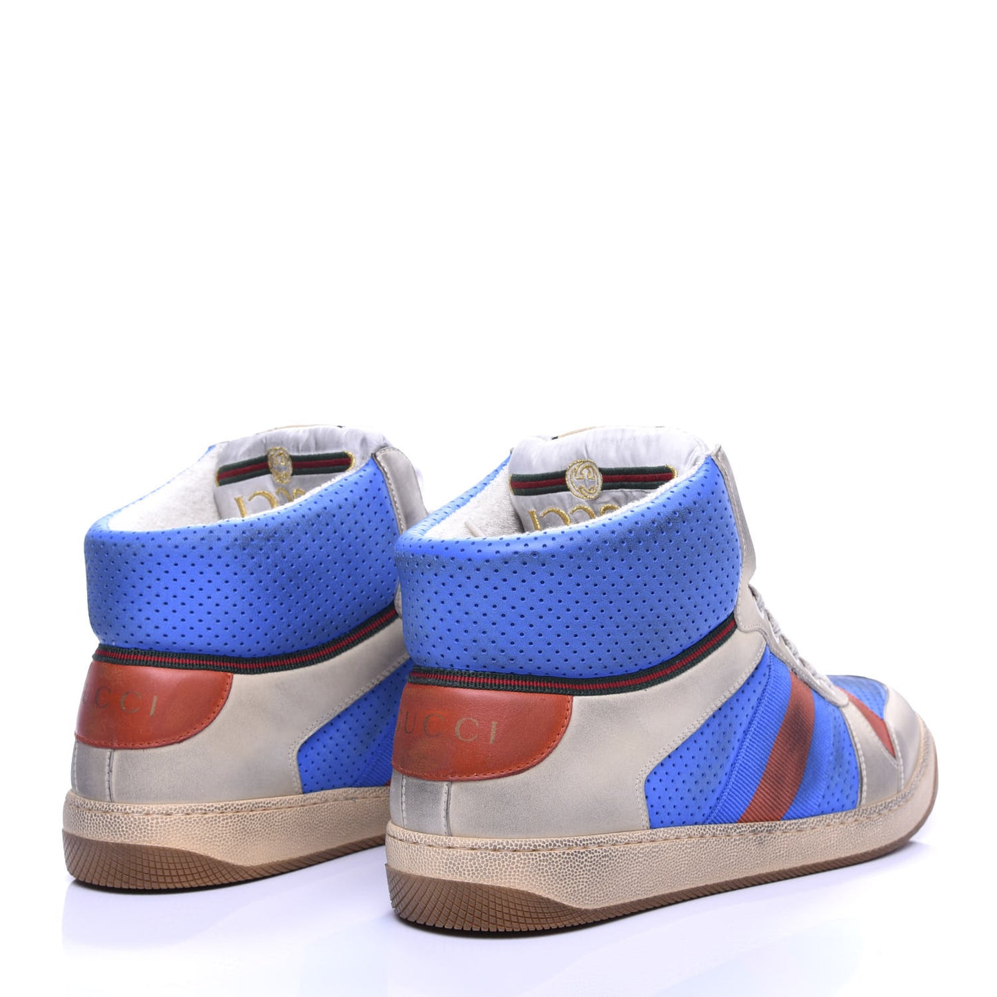 Nubuck Web Mens Screener High Top Sneakers 9.5 Dusty Milk Bright Splash