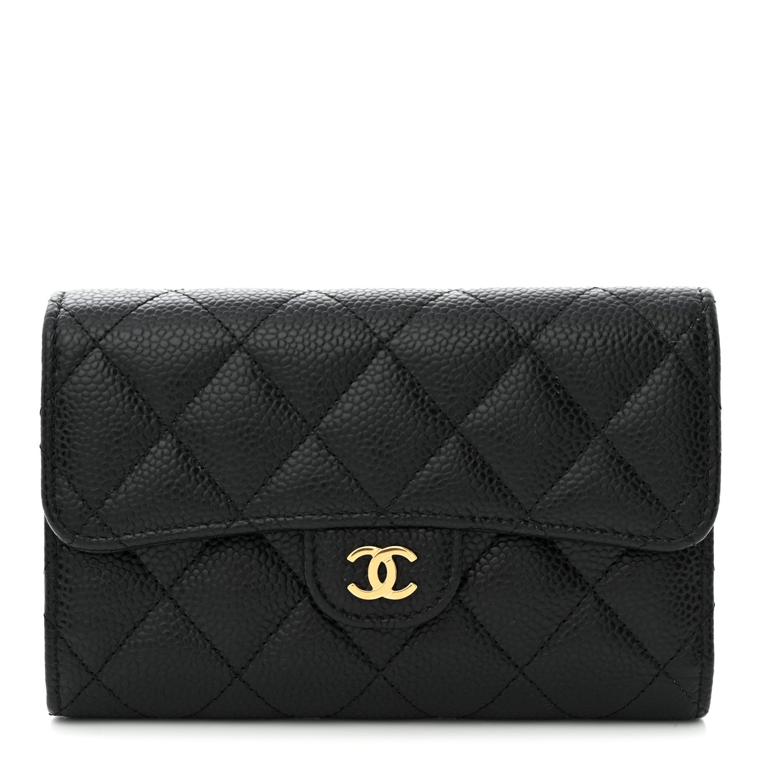 Chanel Caviar Quilted Medium Flap Wallet Black 1 of 8