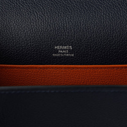 Hermes Evercolor Verso Mini Sac Roulis Bleu Nuit Orange 8 of 11