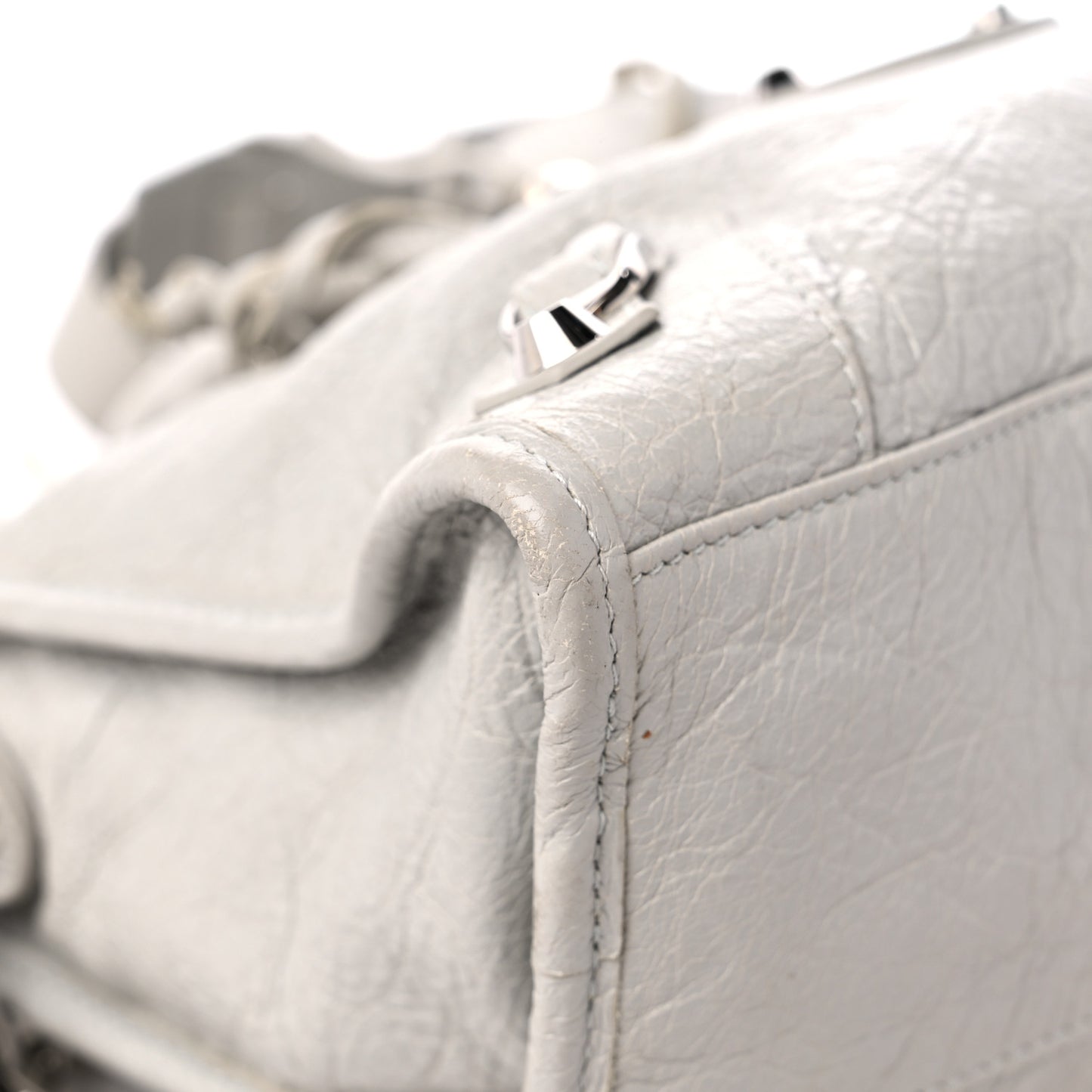 Agneau Classic Silver Hardware S City Gris Nuage
