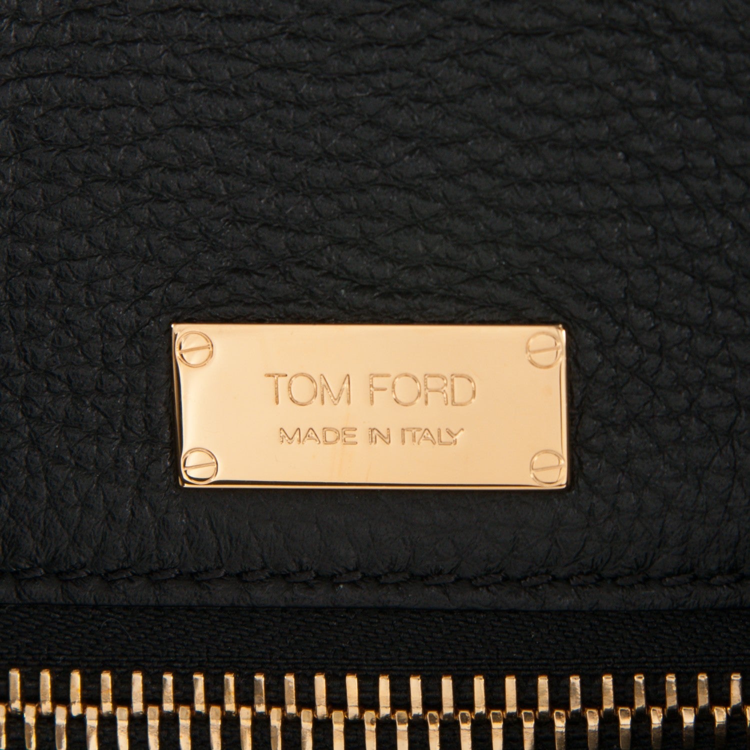Tom Ford Grained Calfskin Alix Padlock Zip Tote Black 9 of 9