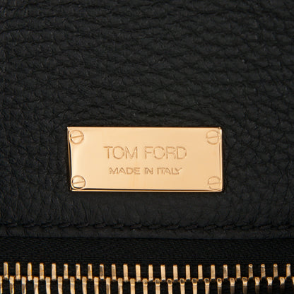Tom Ford Grained Calfskin Alix Padlock Zip Tote Black 9 of 9