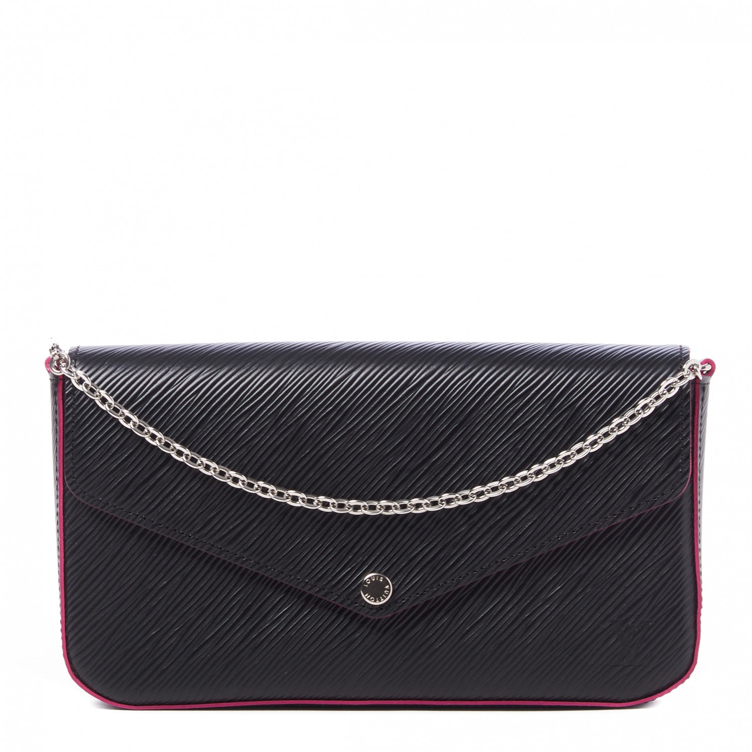 Louis Vuitton Epi Pochette Felicie Black Hot Pink 1 of 9