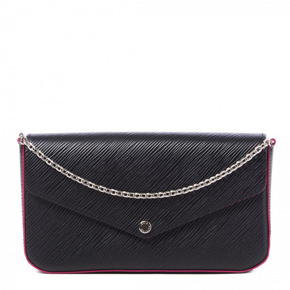 Louis Vuitton Epi Pochette Felicie Black Hot Pink 1 of 9