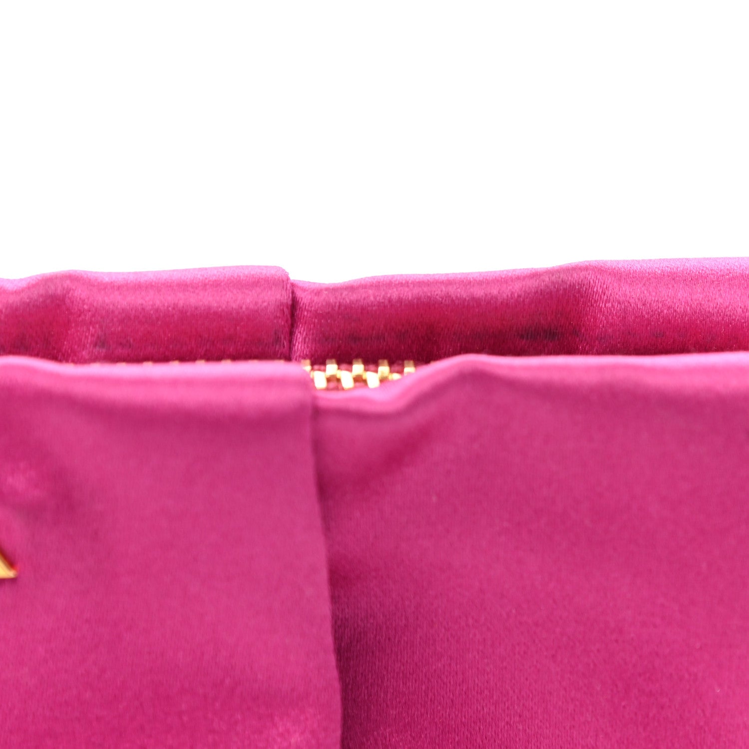Prada Satin Wristlet Clutch Fuxia 10 of 13