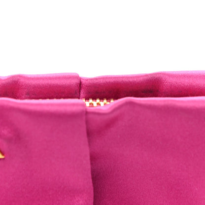 Prada Satin Wristlet Clutch Fuxia 10 of 13