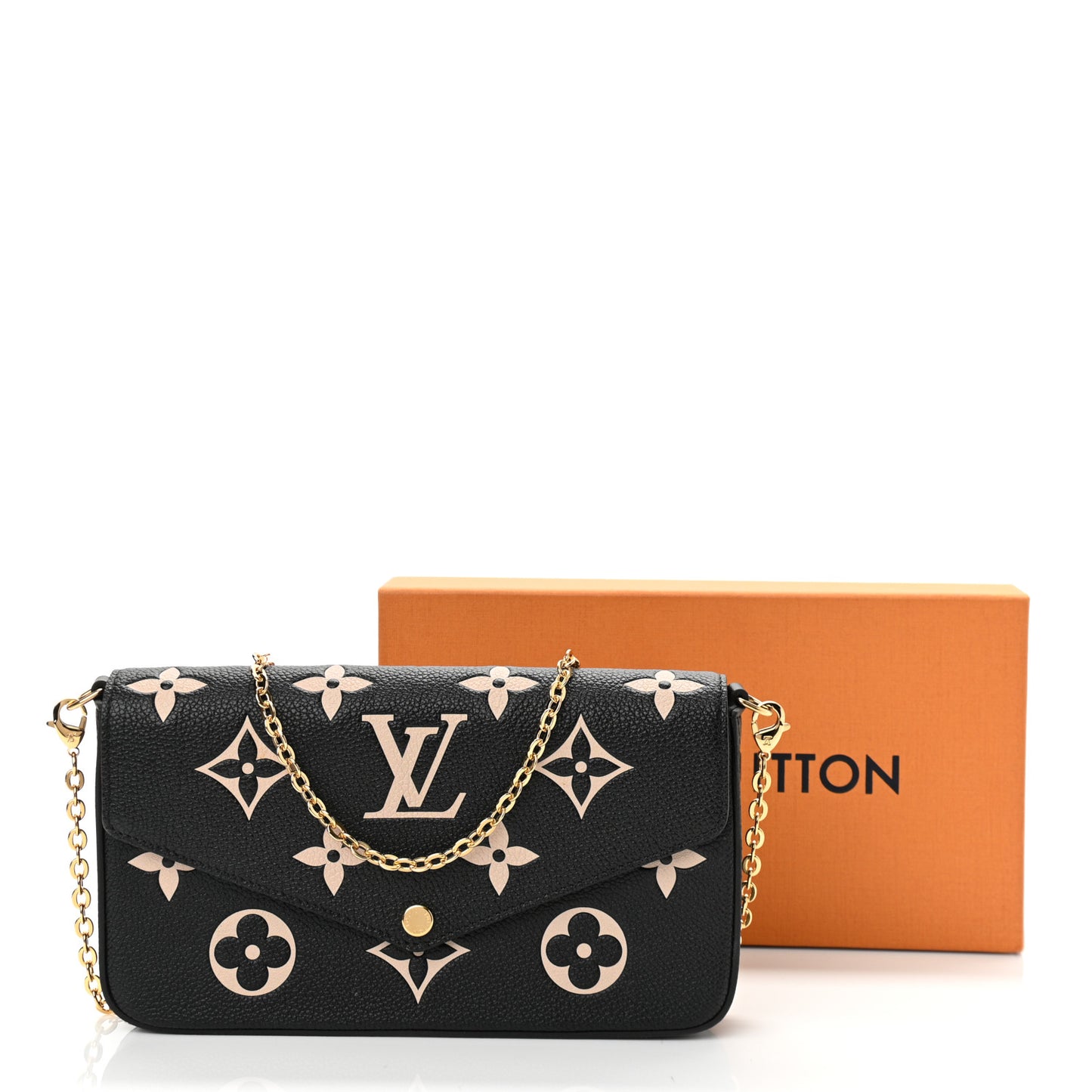 Empreinte Monogram Giant Felicie Pochette Black Beige