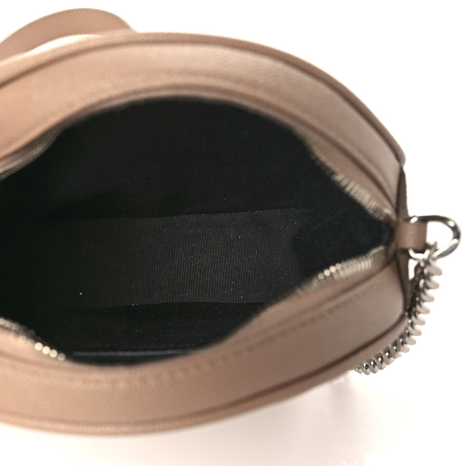 Saint Laurent Grain De Poudre Matelasse Chevron Quilted Round Vinyle Camera Bag Gold Sand 5 of 10
