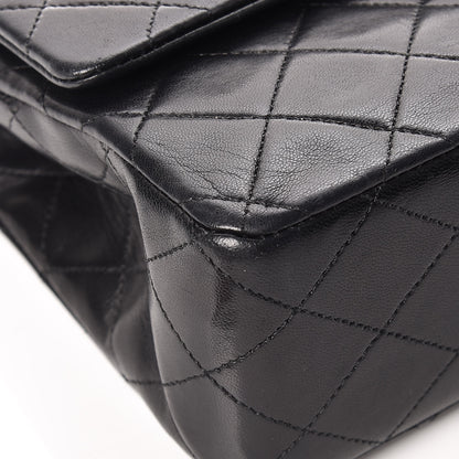Chanel Lambskin Quilted Medium Double Flap Bag Black 11 of 18