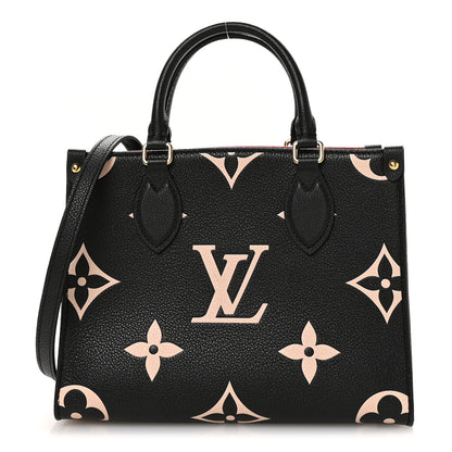 Louis Vuitton Empreinte Monogram Giant Onthego PM Black Beige 1 of 10