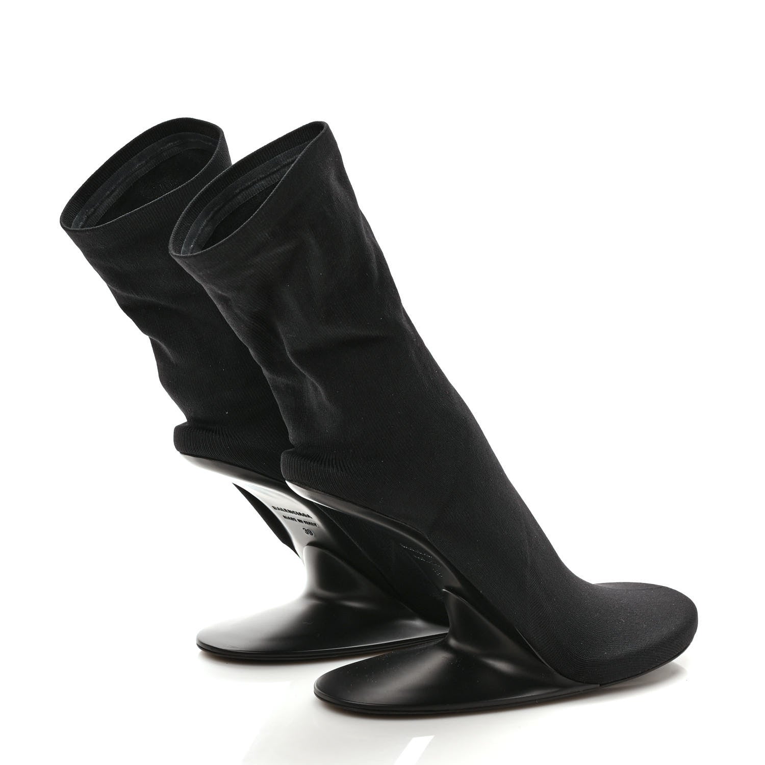 Balenciaga Knit Round Toe Stage 100mm Booties 39 Black 4 of 6