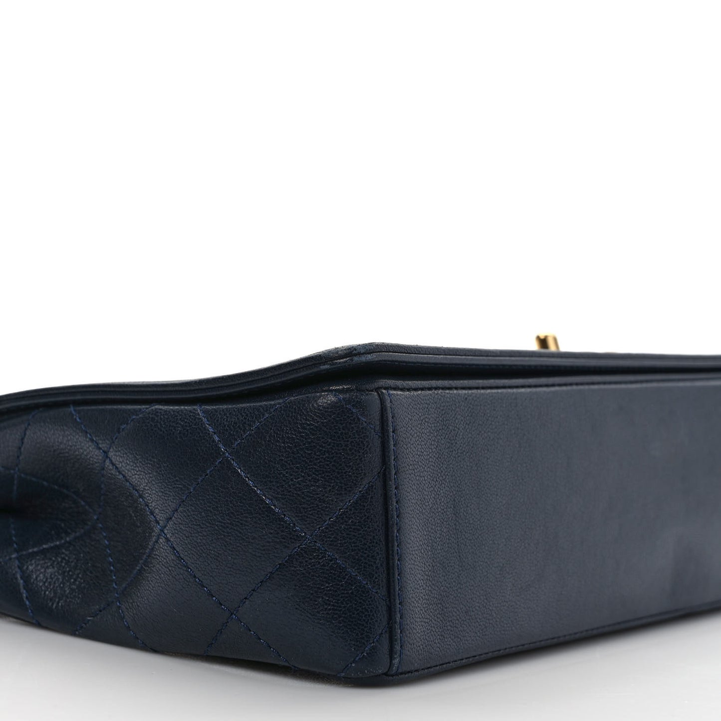 Sheepskin Quilted Vintage Mademoiselle Flap Dark Navy