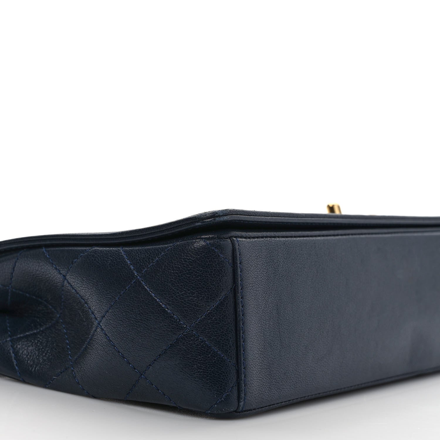 Chanel Sheepskin Quilted Vintage Mademoiselle Flap Dark Navy 8 of 9