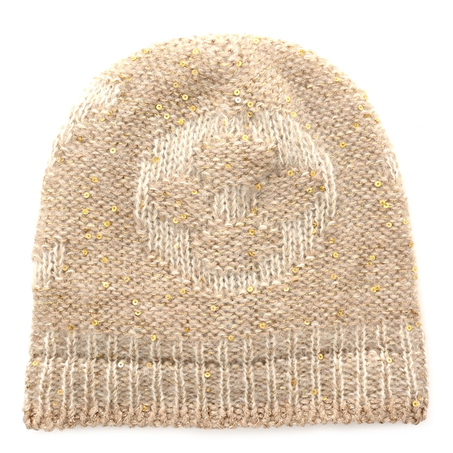 Louis Vuitton Monogram Glitter Sunset Beanie Hat Beige 1 of 5
