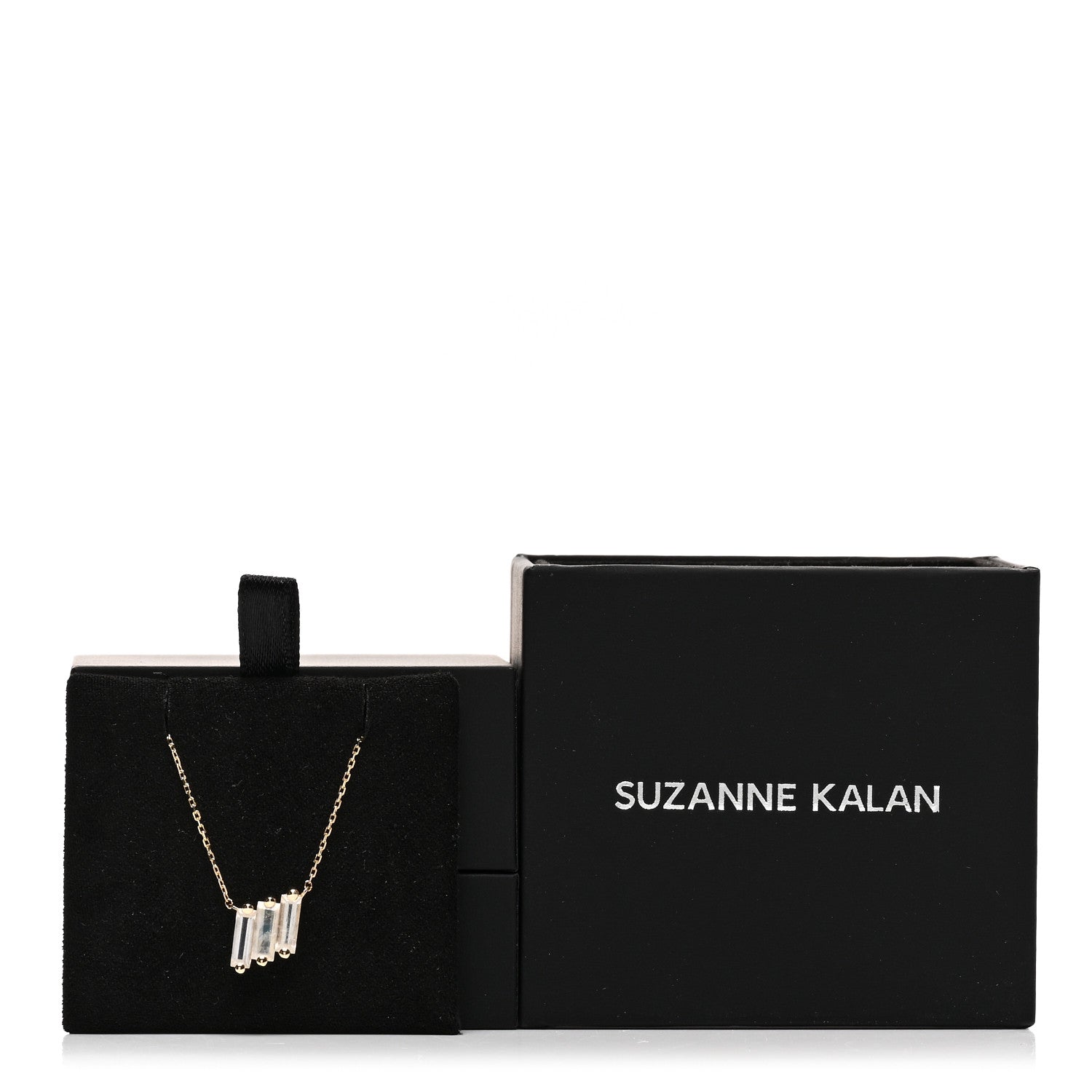 Suzanne Kalan 14K Rose Gold Rainbow Moonstone Amalfi Midi Pendant Necklace 5 of 5