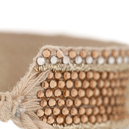 Christian Dior Woven Cotton Crystal Embroidered J'Adior Friendship Bracelet Gold 5 of 6