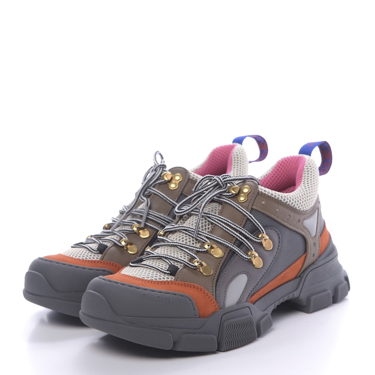 X SEGA Mesh Canvas Calfskin Womens Flashtrek Sneakers 39 White Box Pink Ardesia Loess