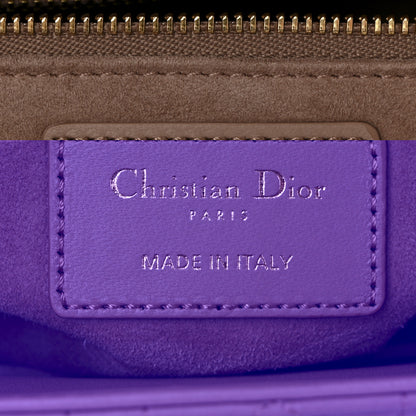 Christian Dior Lambskin Cannage Medium Lady Dior Bois de Rose 6 of 10