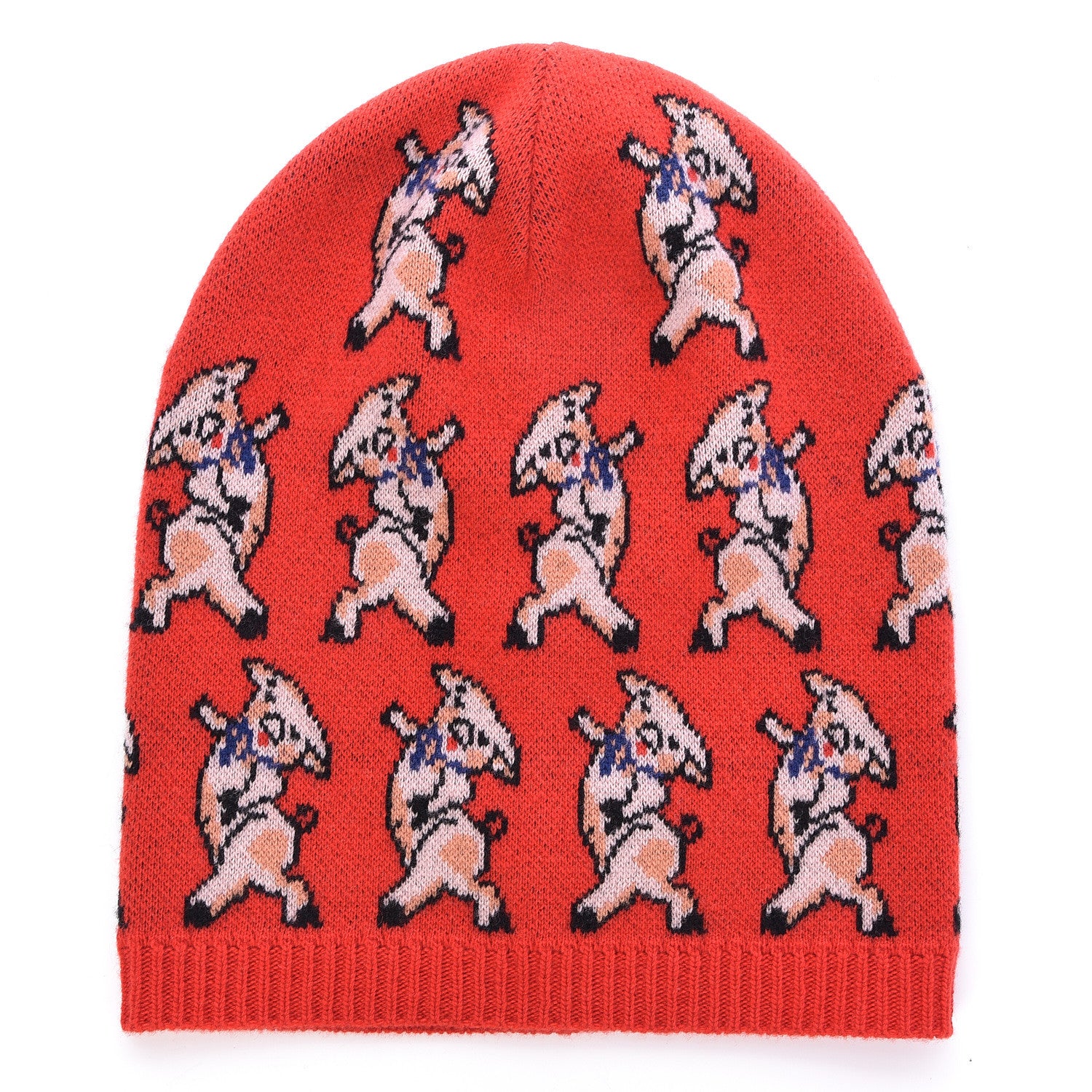 Gucci Wool Tricot Happy G Hat M Flame Pink 3 of 6