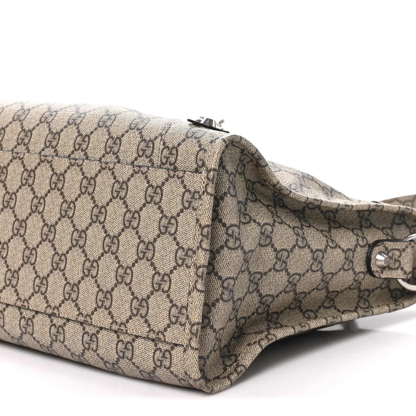 X GUCCI GG Supreme Monogram Neo Classic Silver Hardware City Beige Ebony