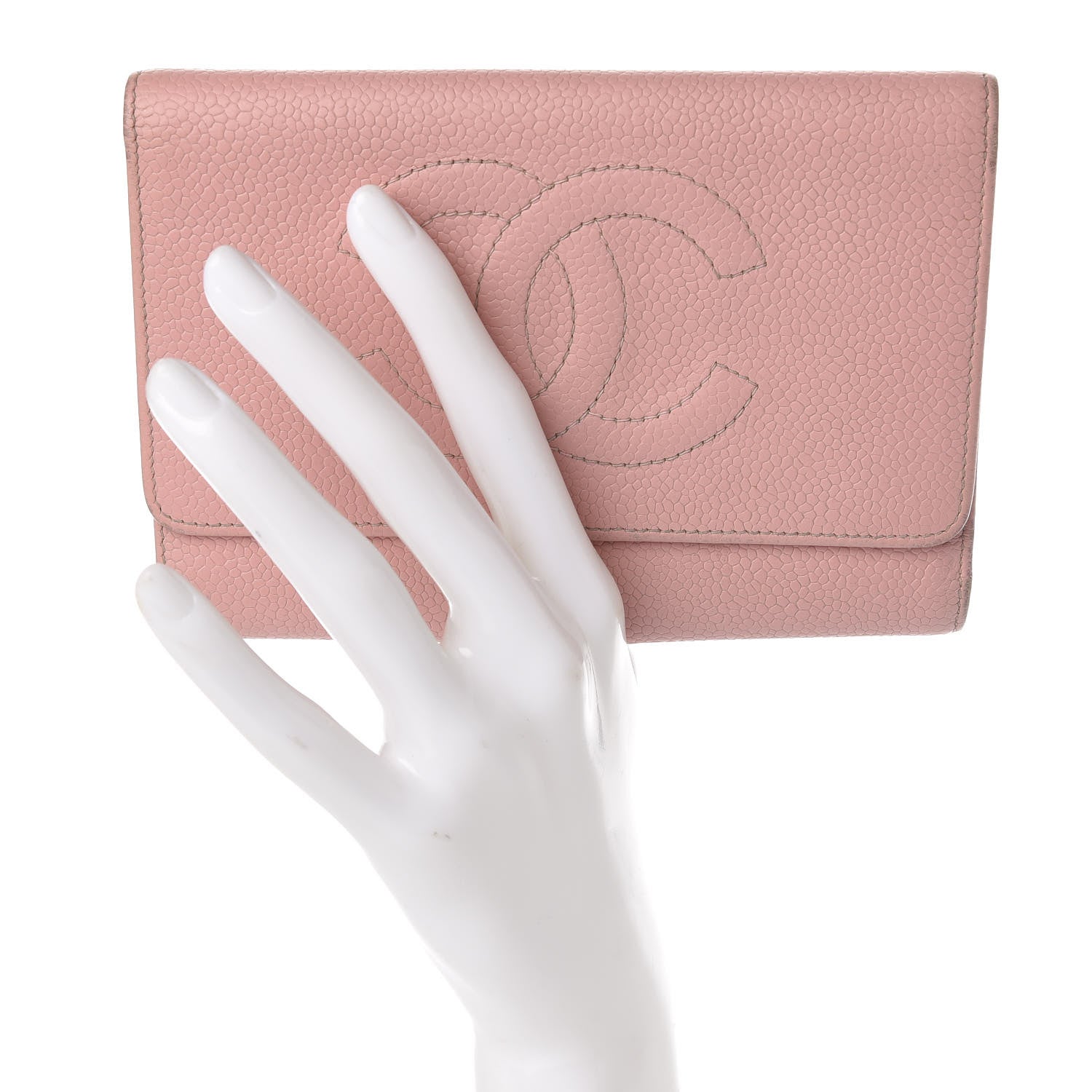 Chanel Caviar Timeless CC Wallet Pink 2 of 9