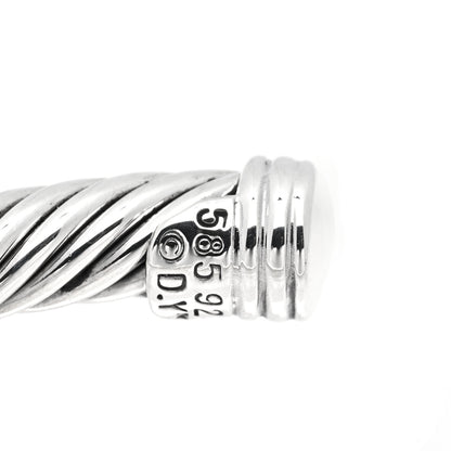 David Yurman Sterling Silver 14K Yellow Gold 5mm Station Cable Bracelet 4 of 4