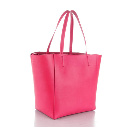 Celine Grained Calfskin Small Horizontal Cabas Phantom Fuchsia 3 of 8