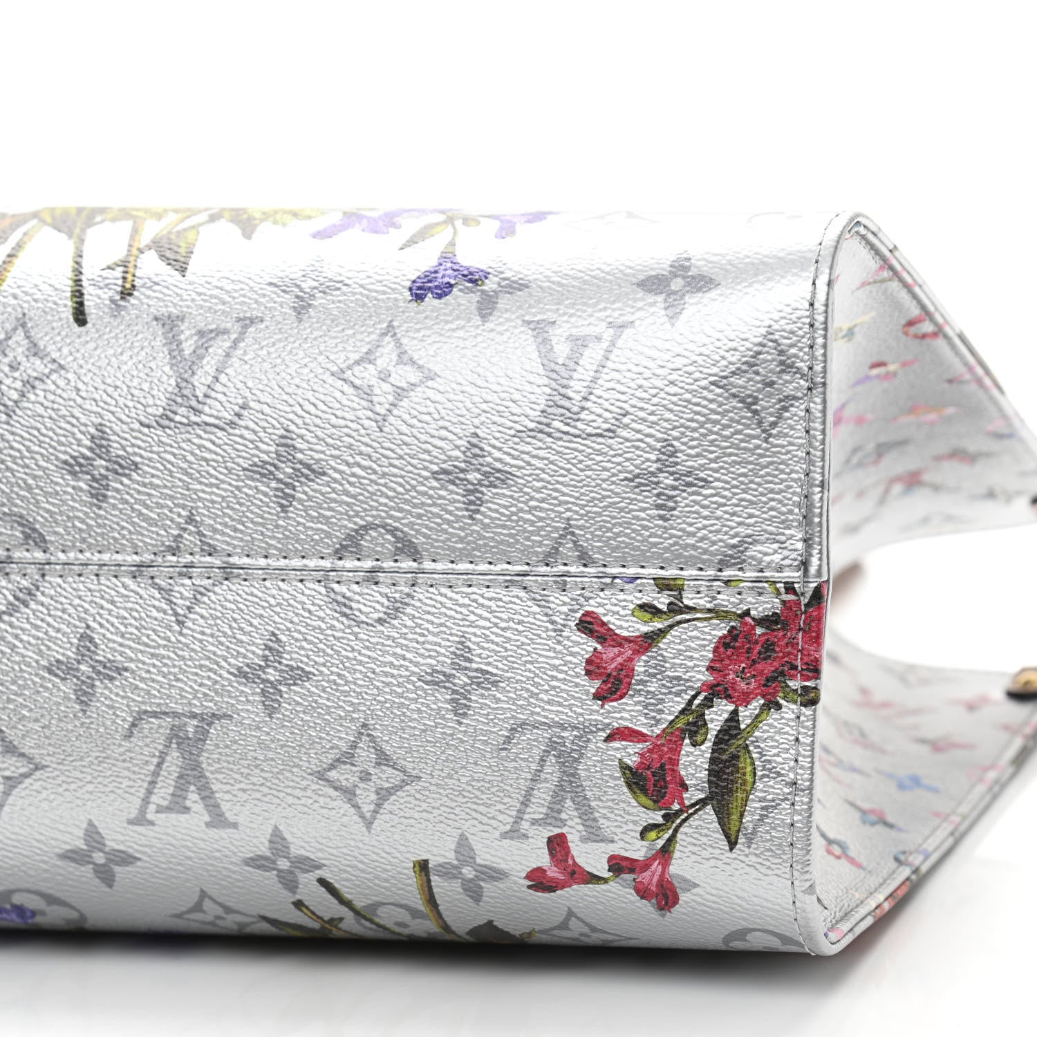 Louis Vuitton Metallic Monogram LV Garden OnTheGo MM Silver 9 of 9