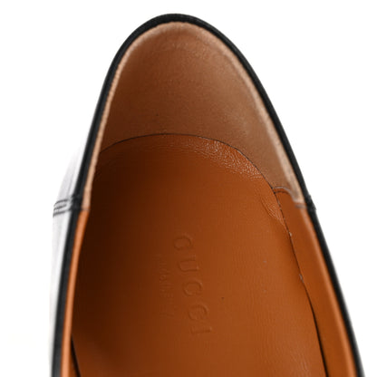 Gucci Goatskin Womens Horsebit Mid-Heel Loafers 39 Black 6 of 9