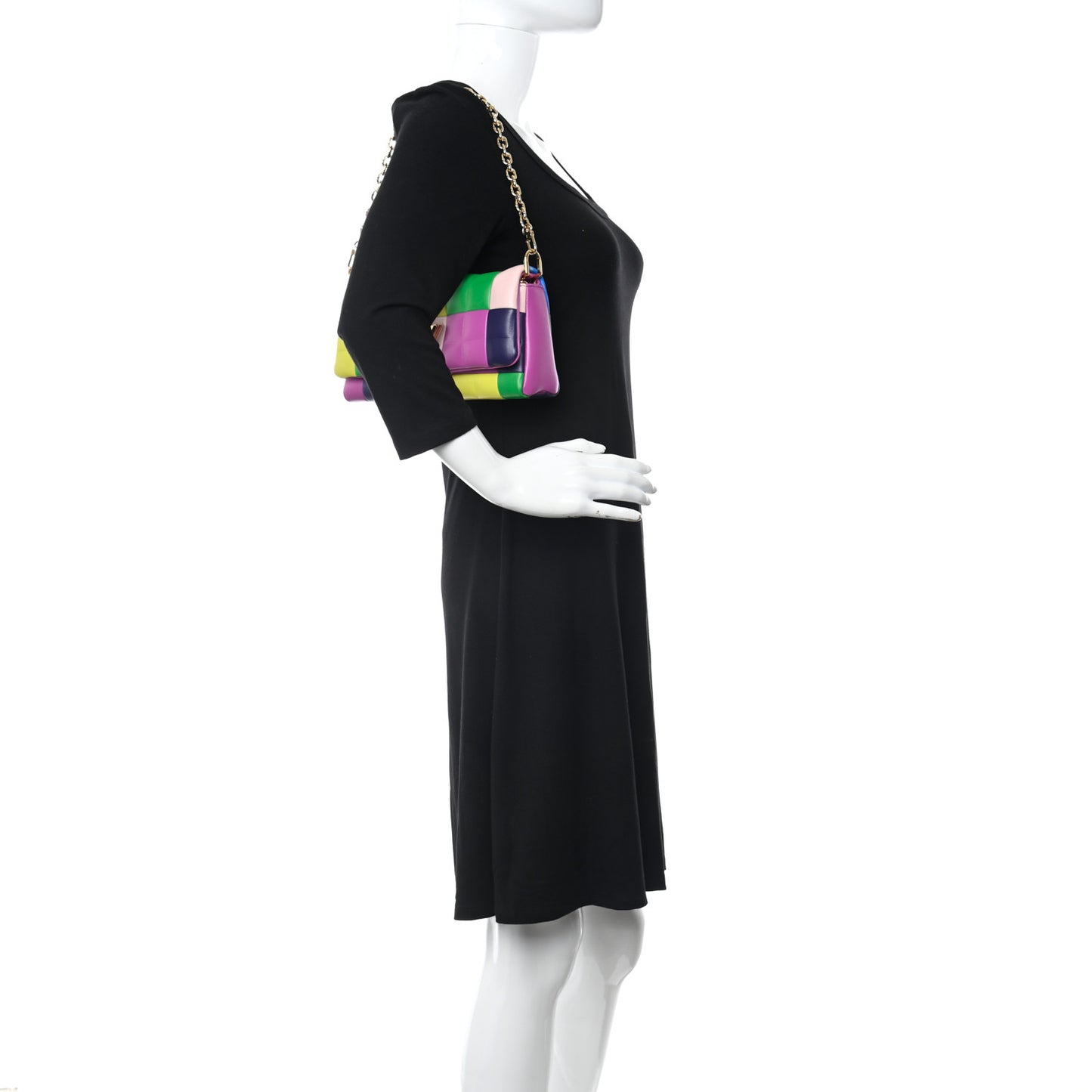 Lambskin Pochette Twist Shoulder Bag Multicolor