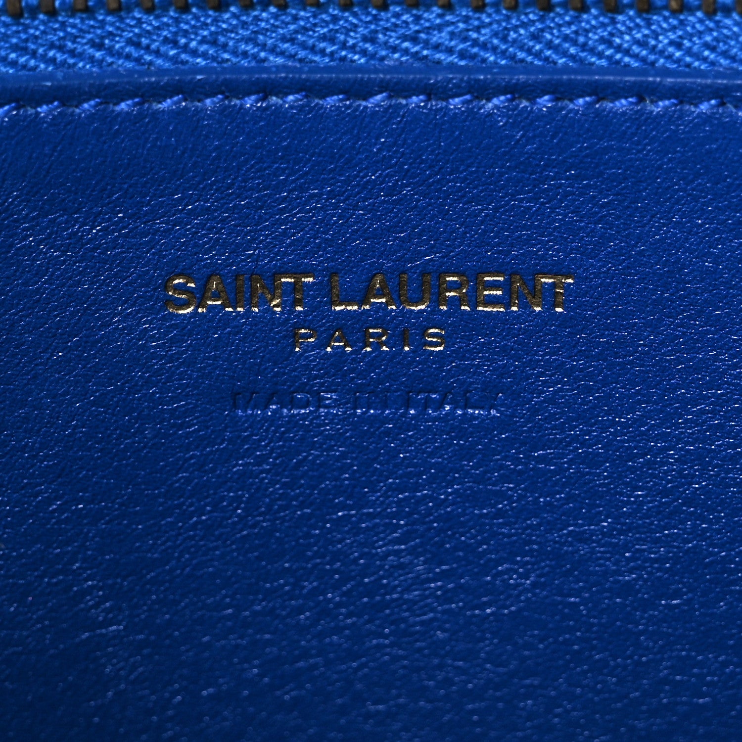 Saint Laurent Calfskin Small Monogram Cabas Blue Majorelle 5 of 15