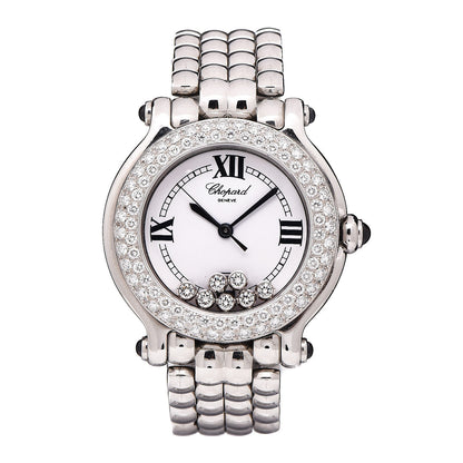 Chopard Stainless Steel Diamond Pave Bezel 32mm Happy Sport Quartz Watch 1 of 7