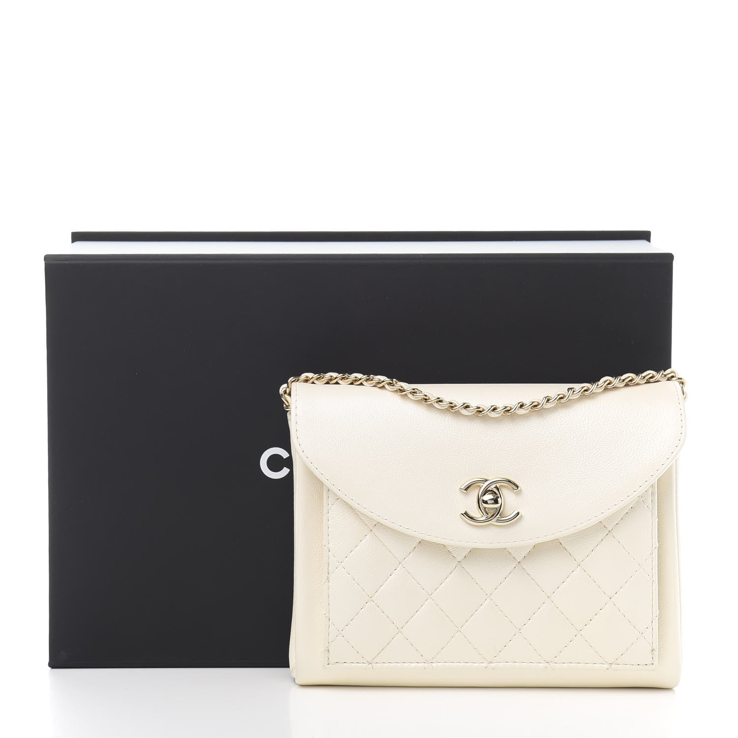 Chanel Calfskin Quilted Smart Pocket Crossbody Bag White 11 of 11