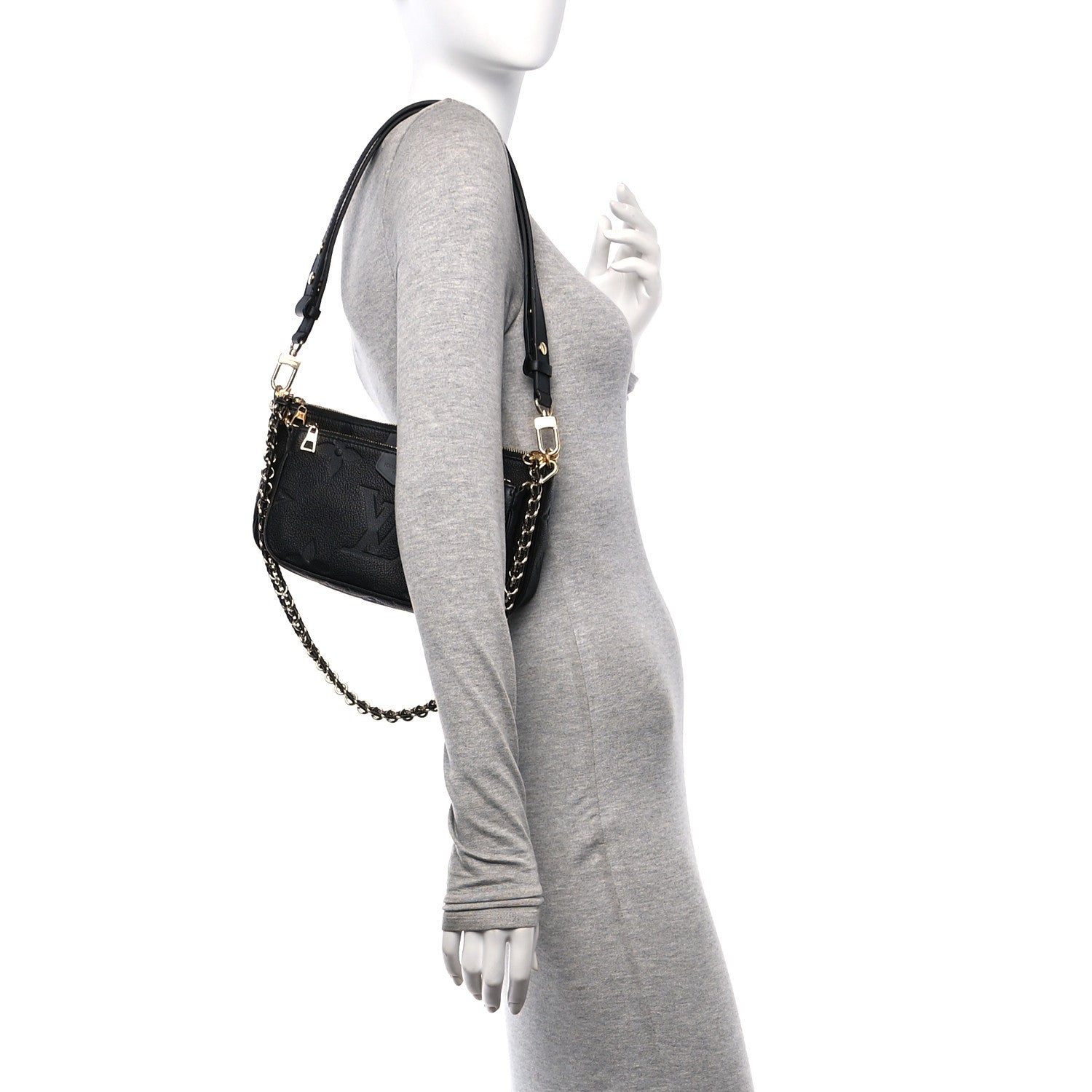 Louis Vuitton Empreinte Monogram Giant Multi Pochette Accessories Black 2 of 10