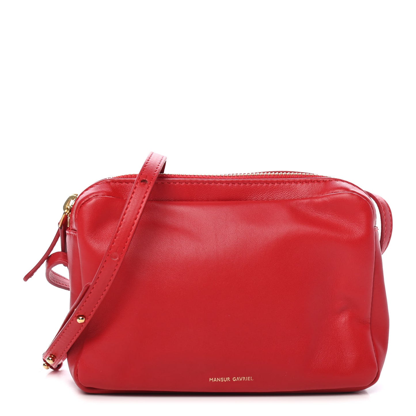 Calfskin Double Zip Crossbody Flamma