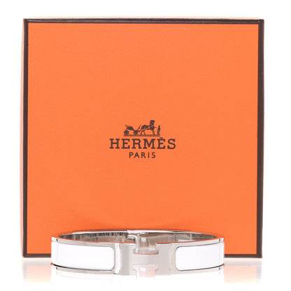 Hermes Enamel Narrow Clic Clac H Bracelet GM White 6 of 6