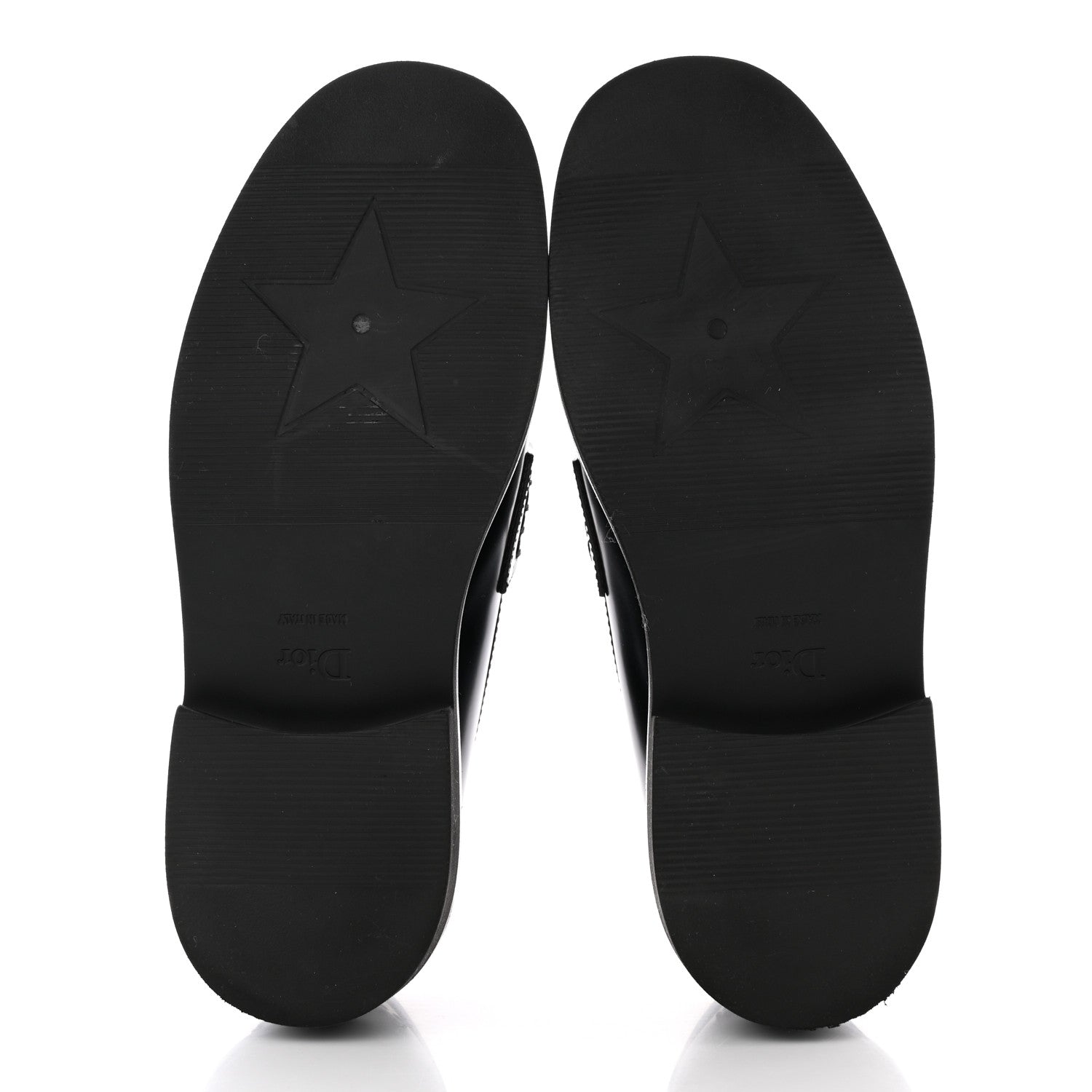 Christian Dior Brushed Calfskin Boy Loafers 35.5 Black White 5 of 19