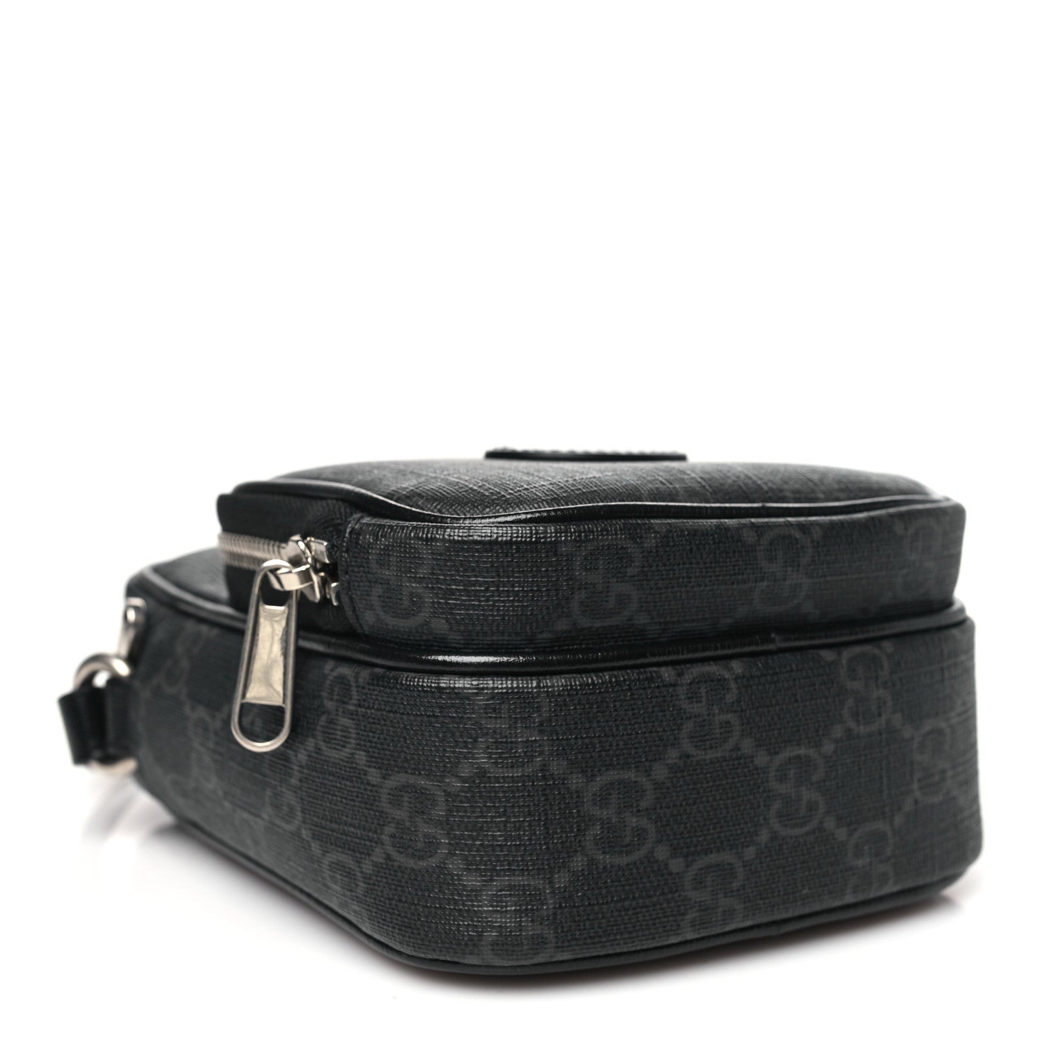 Gucci GG Supreme Monogram Azalea Calfskin Mini Retro Interlocking G Bag Black 4 of 10
