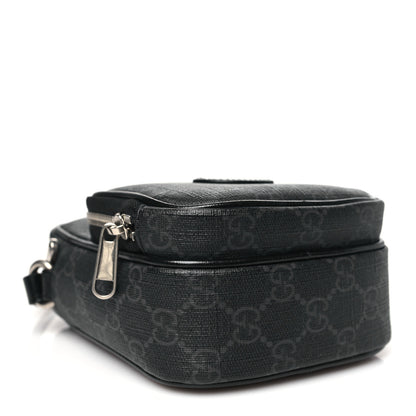 Gucci GG Supreme Monogram Azalea Calfskin Mini Retro Interlocking G Bag Black 4 of 10